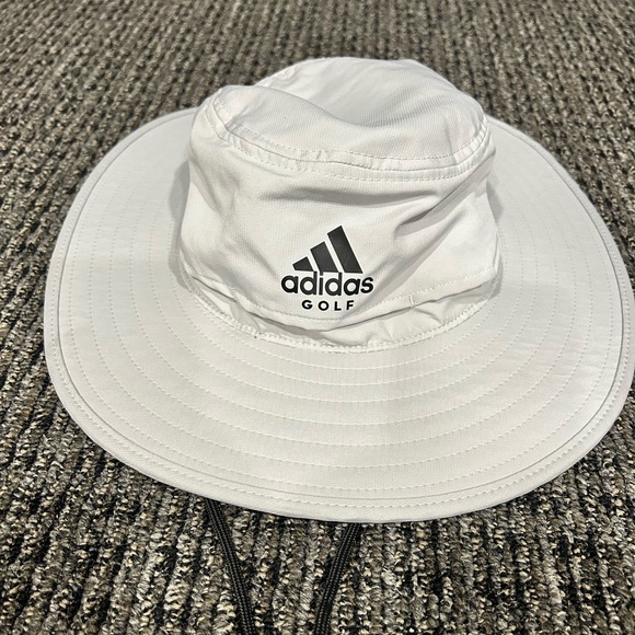 ADIDAS WIDE-BRIM GOLF SUN HAT | Color: Gray | Size S/M - Picture 4 of 10